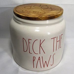 RAE DUNN TREAT JAR CANNISTER + WOODEN LID